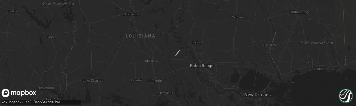 Hail map in Collins, MS on February 18, 2019