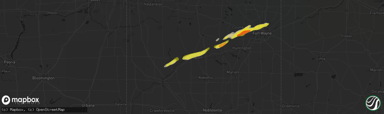 Hail map in Logansport, IN on February 18, 2026