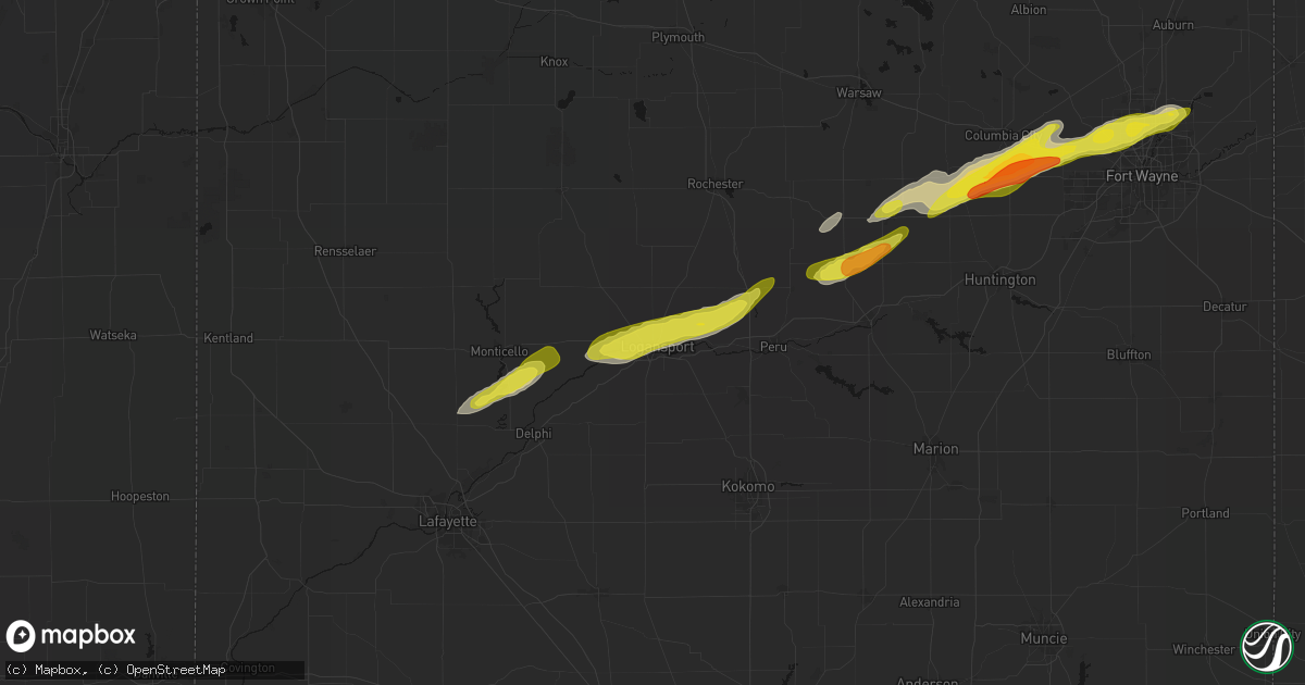 Hail map in Logansport, IN on February 18, 2026