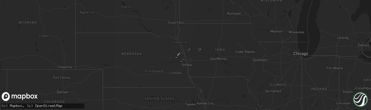 Hail map on February 19, 2011