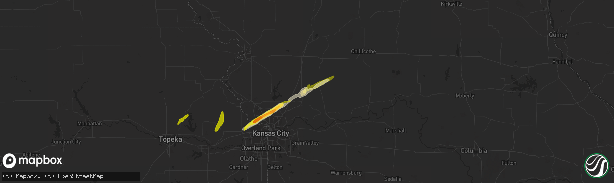 Hail map in Lawson, MO on February 19, 2014