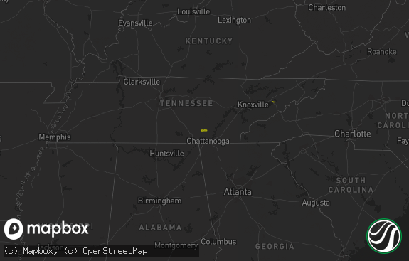 Hail map preview on 02-19-2014
