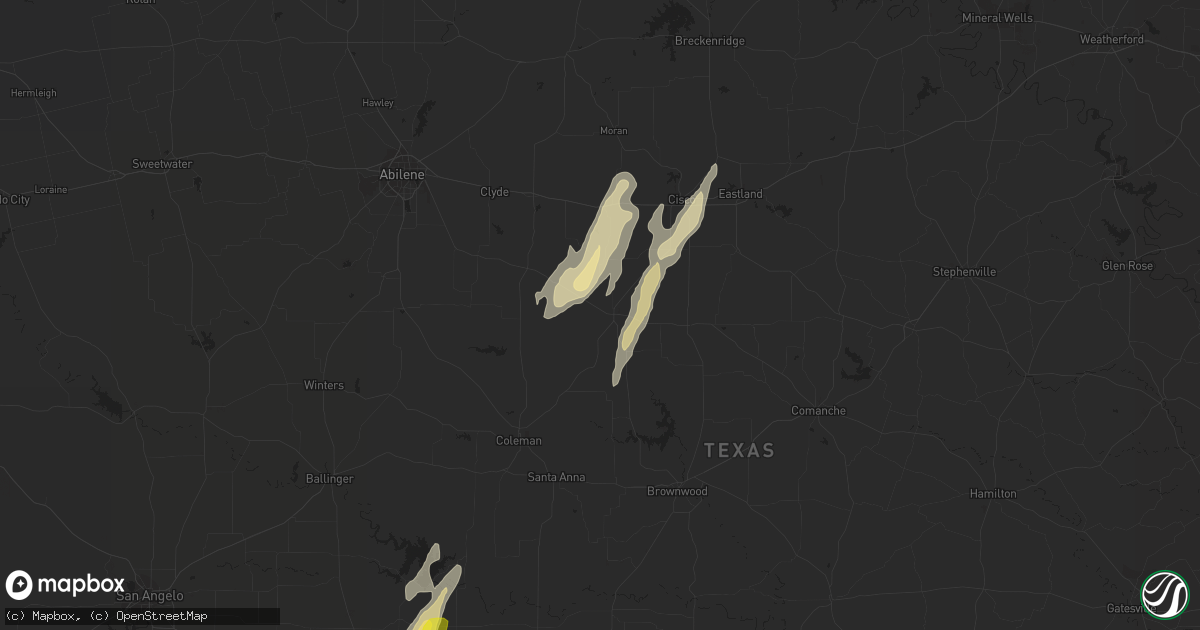 Hail map in Cross Plains, TX on February 19, 2017