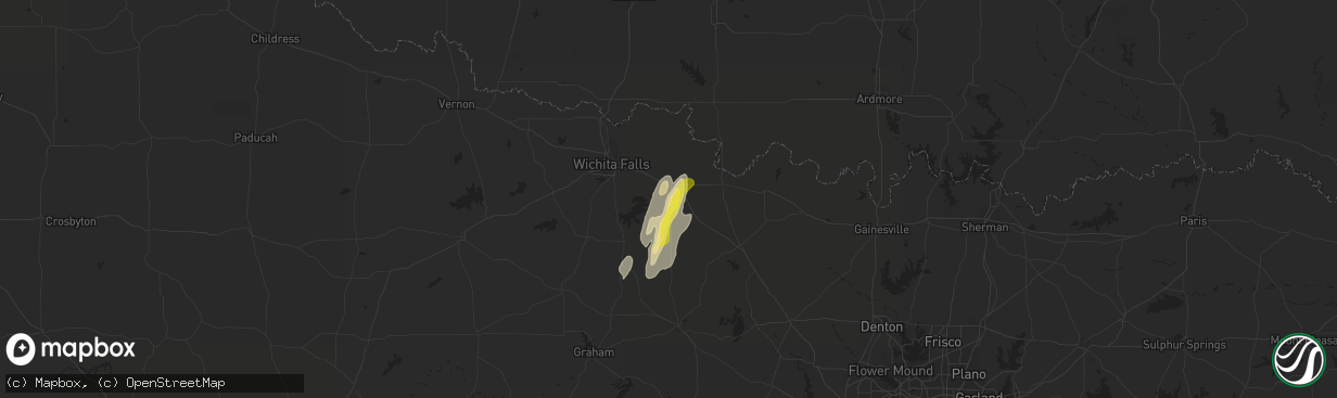 Hail map in Henrietta, TX on February 19, 2017