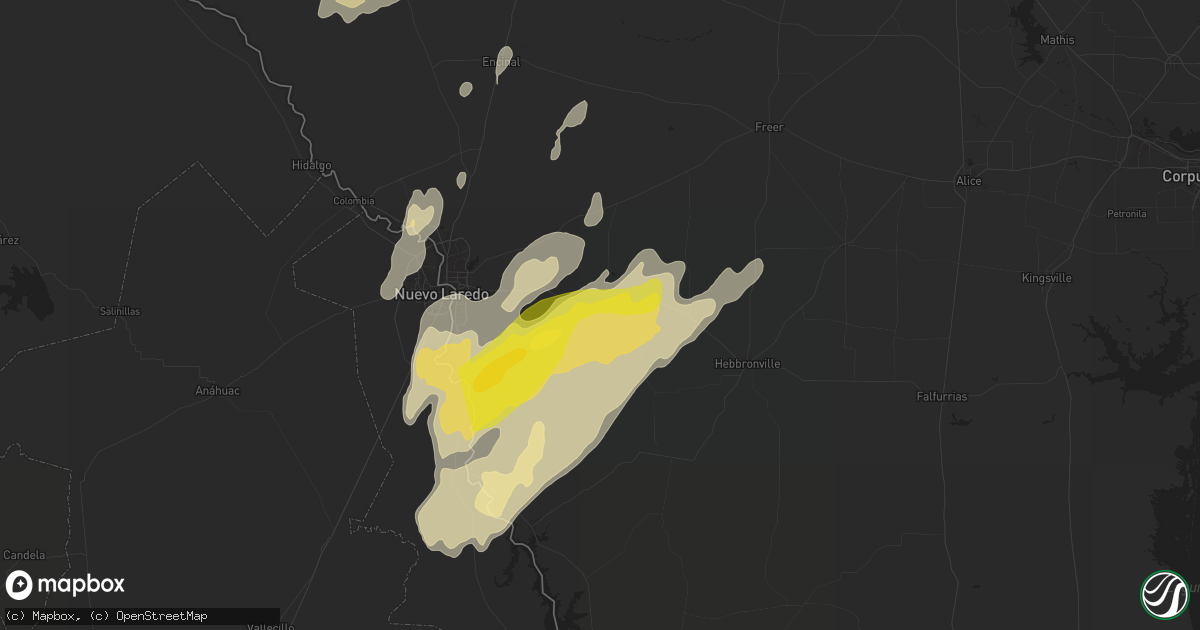 Hail map in Mirando City, TX on February 19, 2017