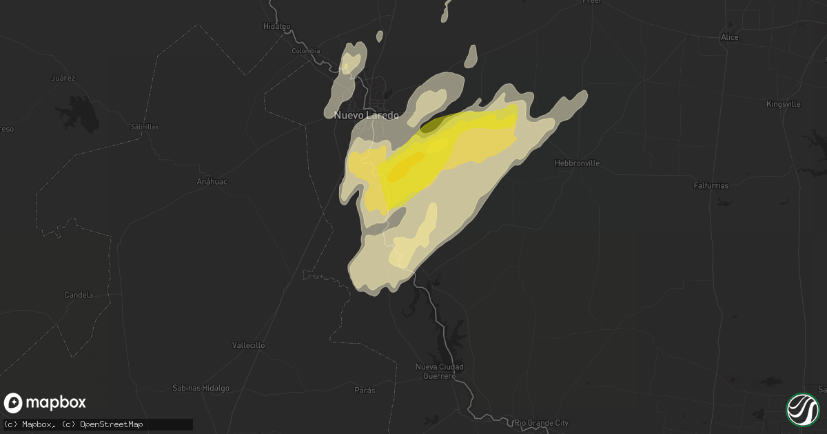 Hail map in San Ygnacio, TX on February 19, 2017