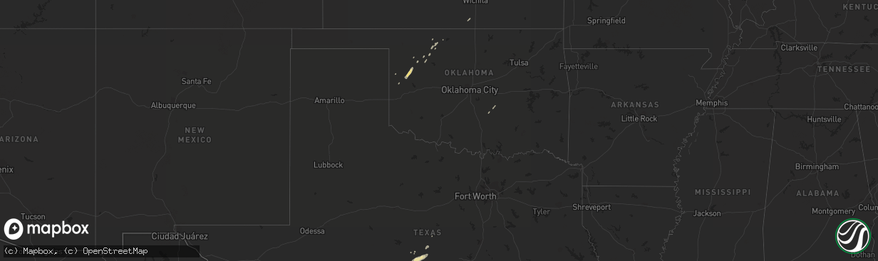 Hail map in Kansas on February 19, 2018