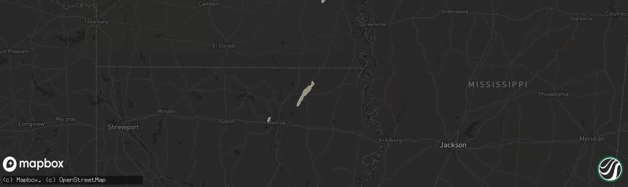 Hail map in Mer Rouge, LA on February 19, 2019