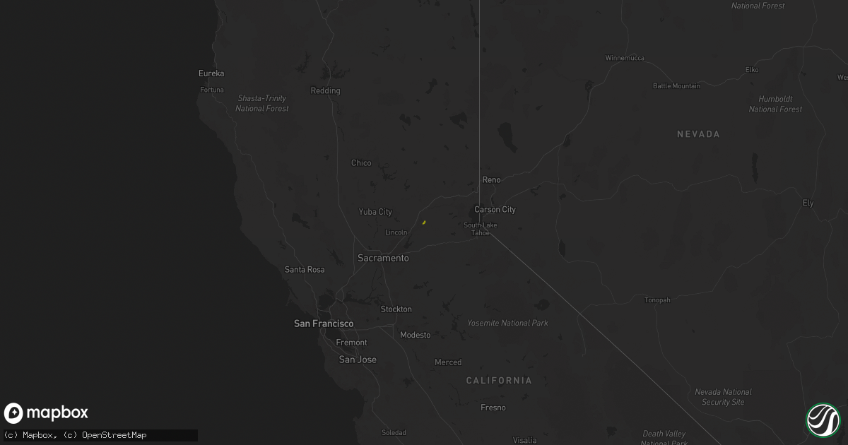 Hail map on February 19, 2024