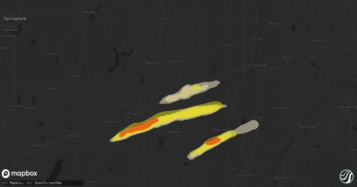 Hail map in Greenup, IL on February 19, 2026