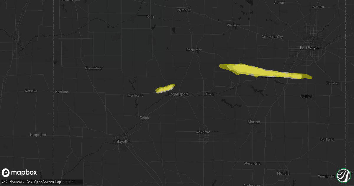 Hail map in Logansport, IN on February 19, 2026