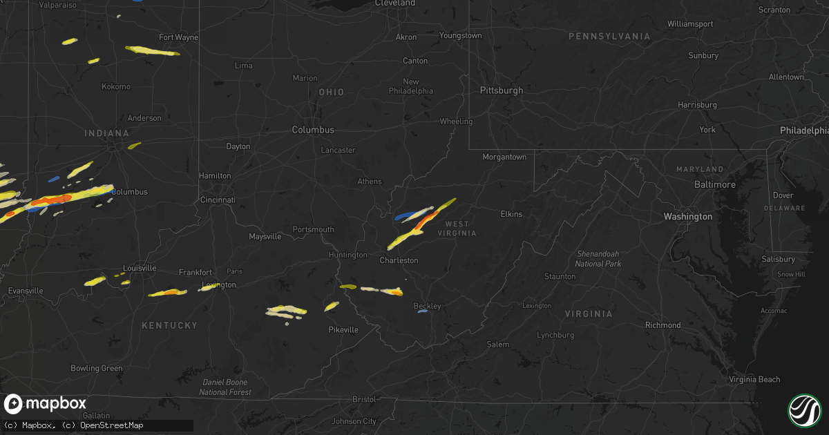 Hail map on February 19, 2026