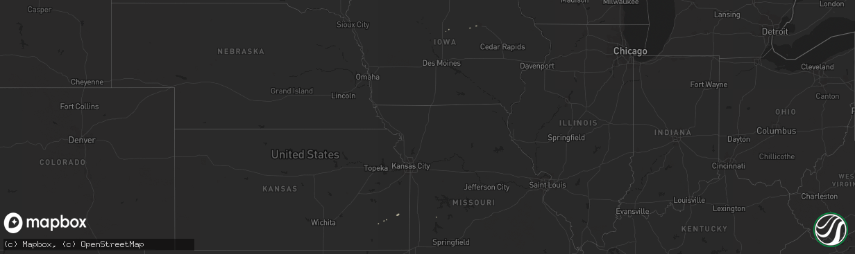 Hail map in Kansas on February 20, 2011