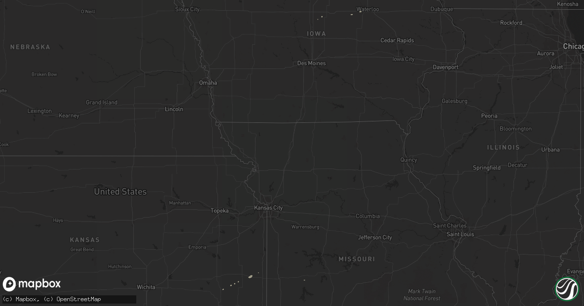 Hail map on February 20, 2011