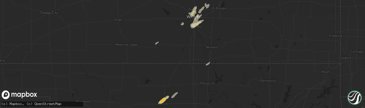 Hail map in Arkansas City, KS on February 20, 2012