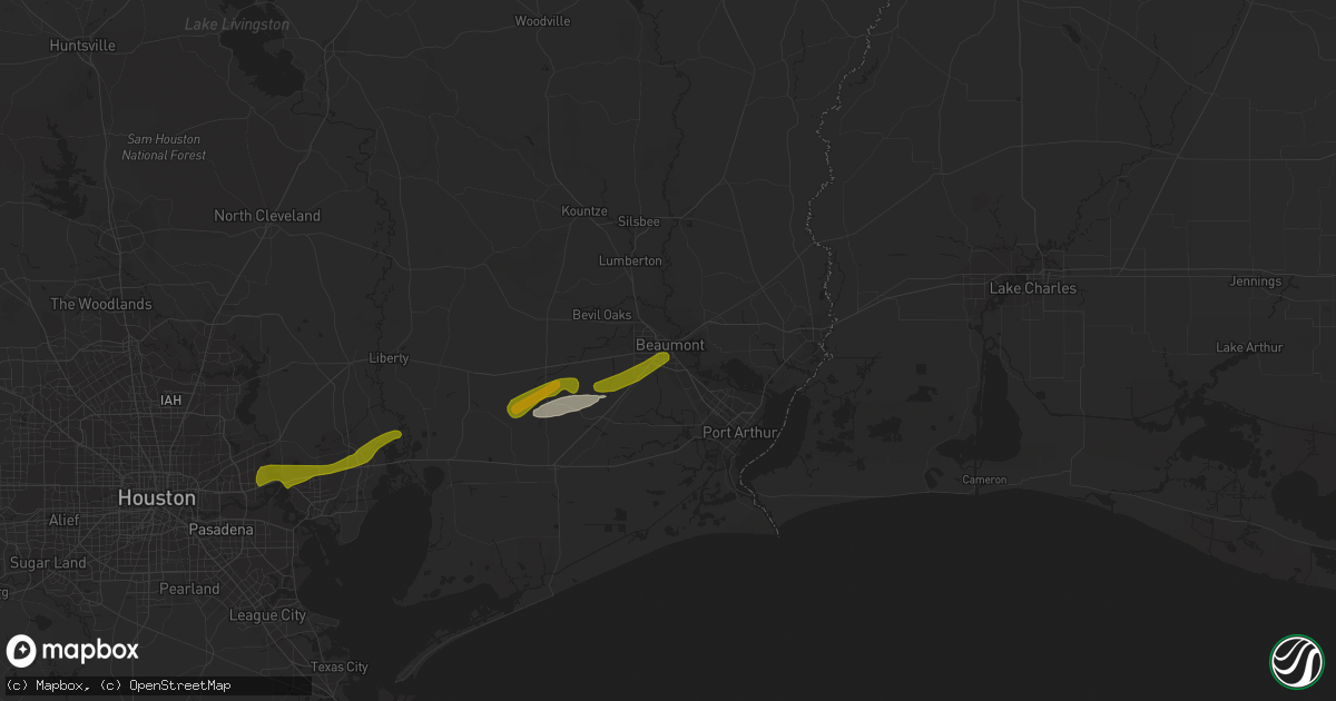 Hail map in Beaumont, TX on February 20, 2014