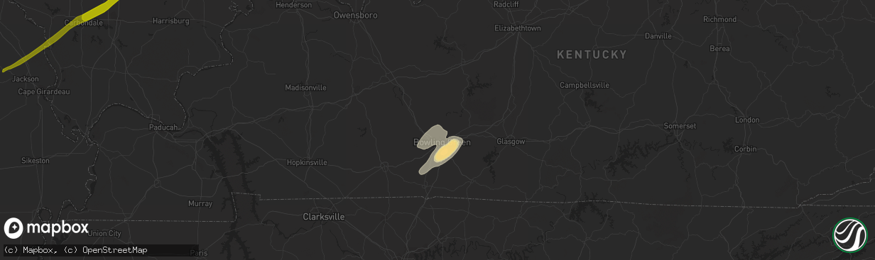 Hail map in Bowling Green, KY on February 20, 2014