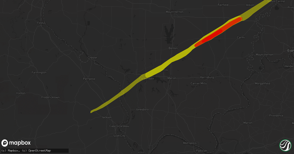 Hail map in Carbondale, IL on February 20, 2014