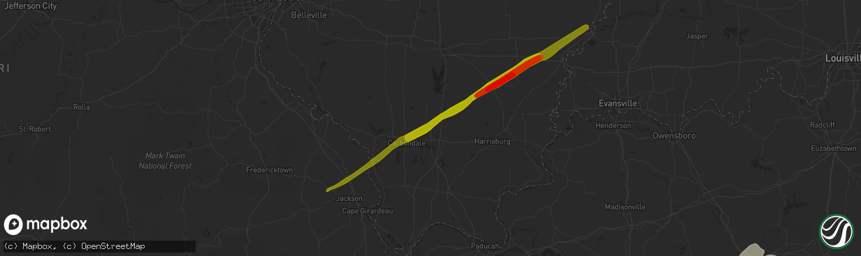 Hail map in Herrin, IL on February 20, 2014