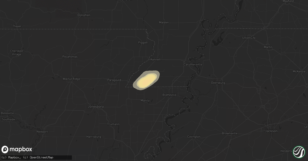 Hail map in Hornersville, MO on February 20, 2014