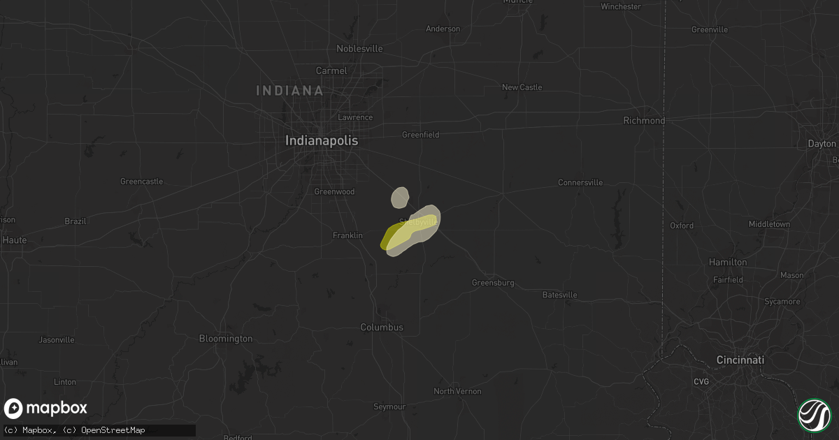 Hail map in Shelbyville, IN on February 20, 2014