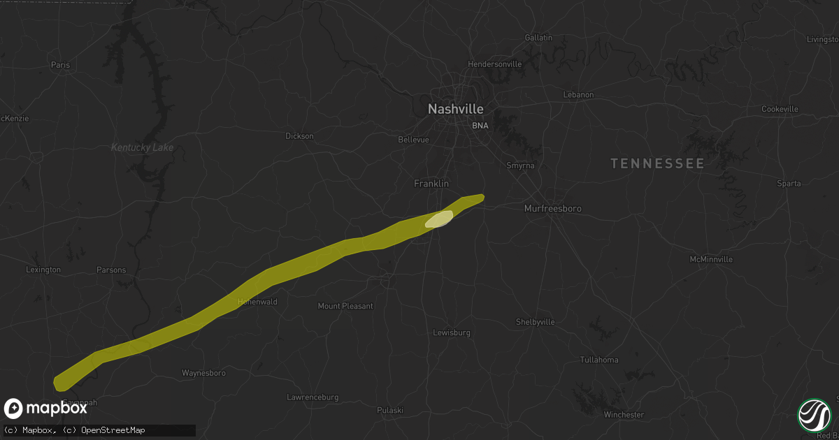 Hail map in Thompsons Station, TN on February 20, 2014