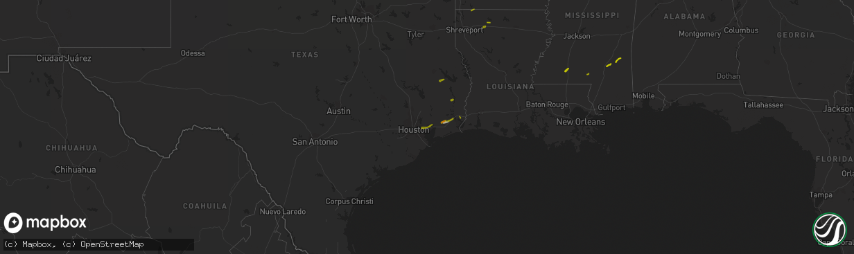 Hail map on February 20, 2014