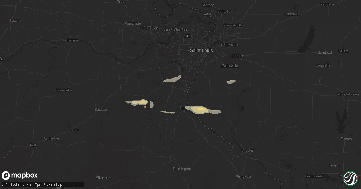 Hail map in Lonedell, MO on February 20, 2016