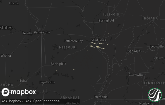 Hail map preview on 02-20-2016