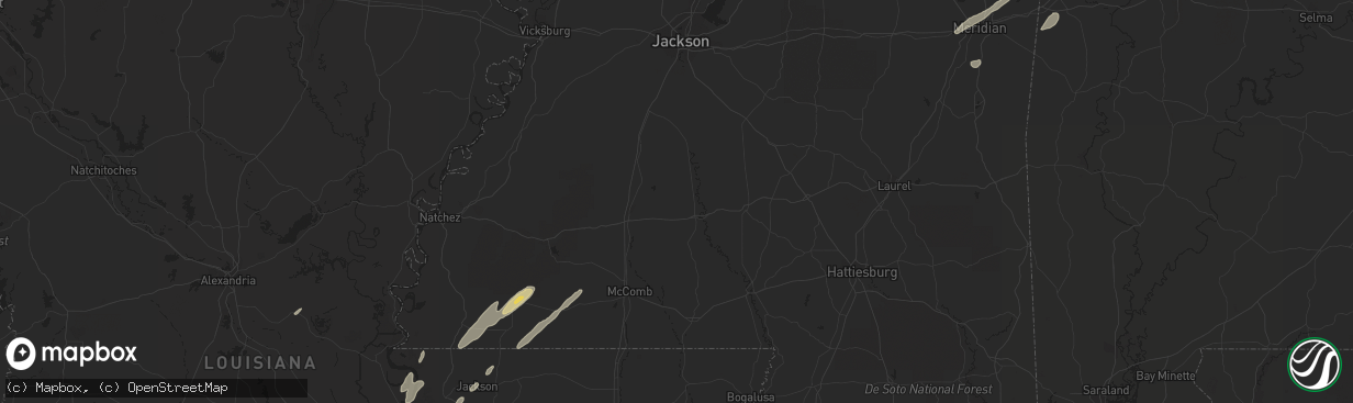 Hail map in Centreville, MS on February 20, 2019