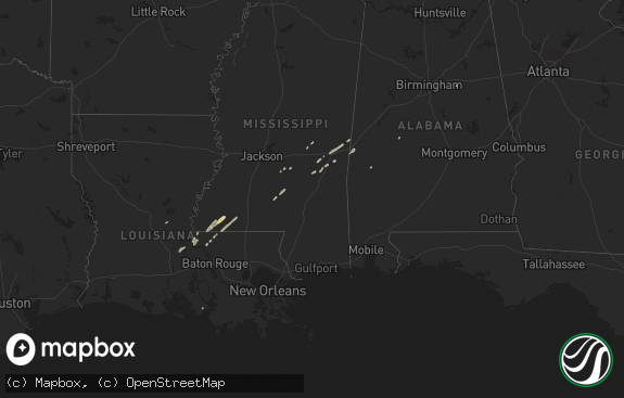 Hail map preview on 02-20-2019