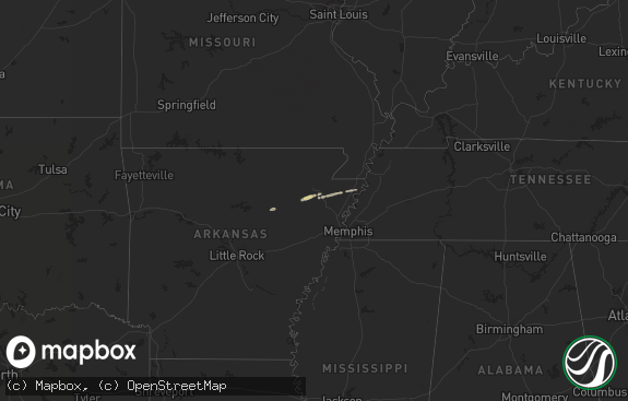Hail map preview on 02-21-2012