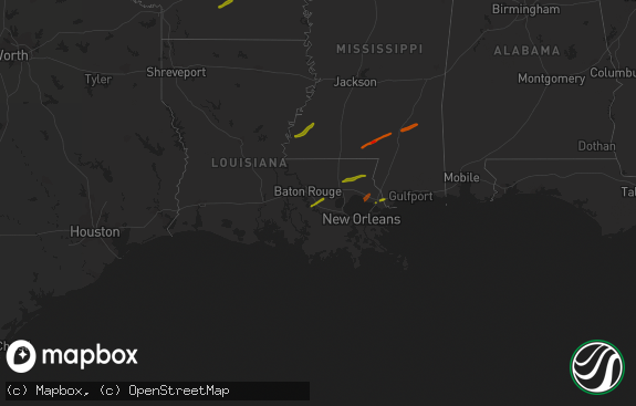 Hail map preview on 02-21-2013