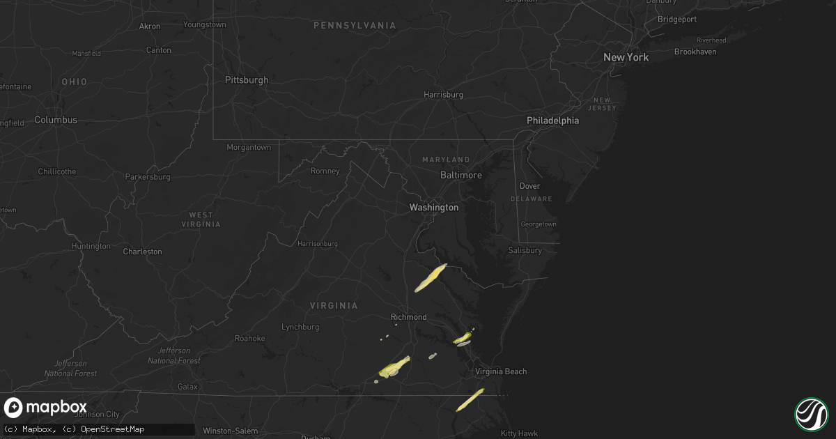 Hail map in Maryland on February 21, 2014