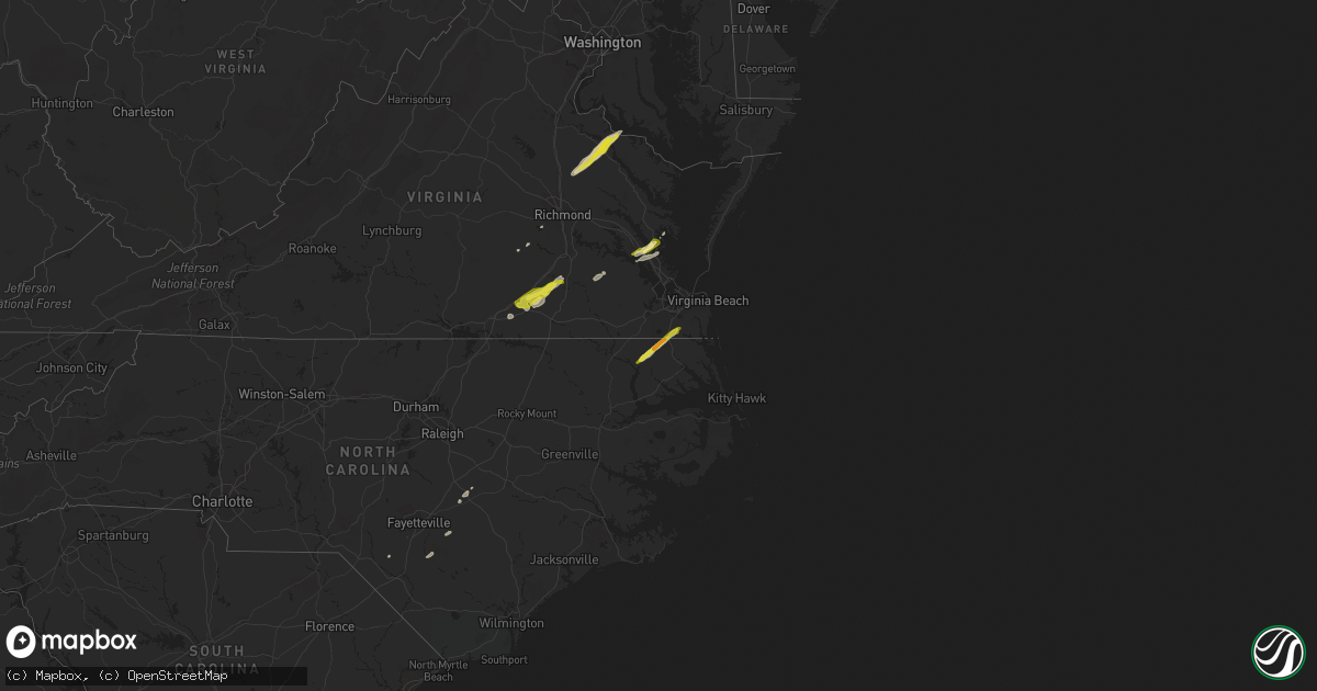 Hail map on February 21, 2014
