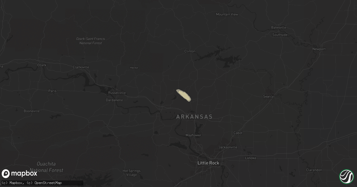 Hail map in Springfield, AR on February 21, 2016