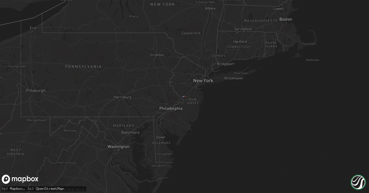 Hail map on February 21, 2023