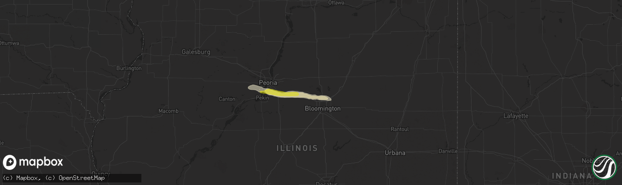 Hail map in Carlock, IL on February 21, 2024