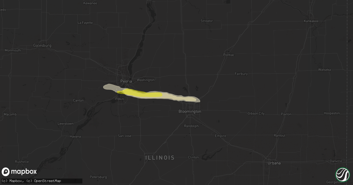 Hail map in Carlock, IL on February 21, 2024
