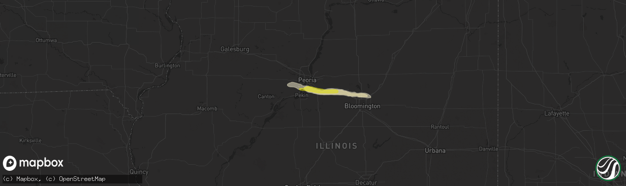 Hail map in Groveland, IL on February 21, 2024