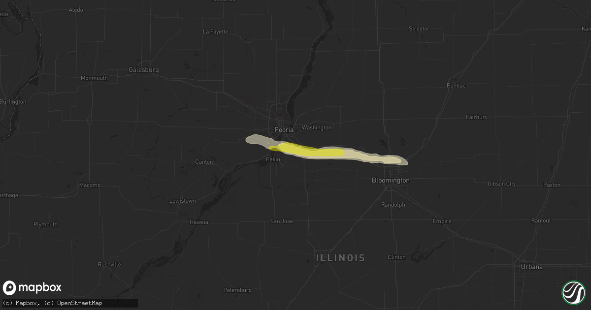 Hail map in Groveland, IL on February 21, 2024