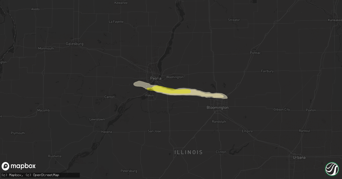 Hail map in Morton, IL on February 21, 2024