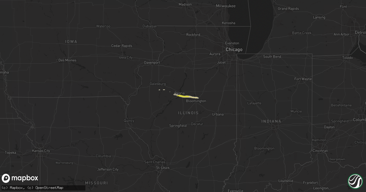Hail map on February 21, 2024