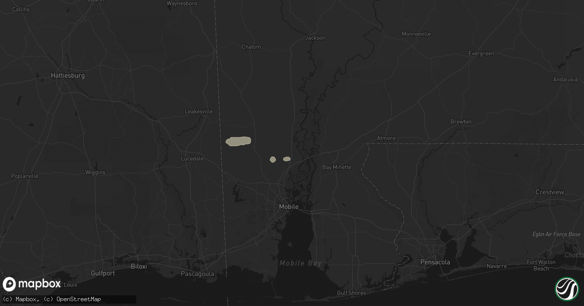 Hail map in Axis, AL on February 21, 2026