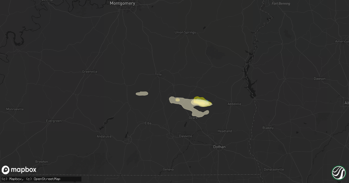 Hail map in Brundidge, AL on February 21, 2026