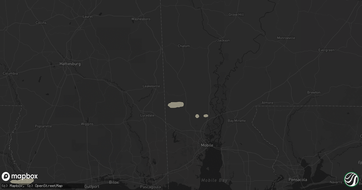 Hail map in Citronelle, AL on February 21, 2026