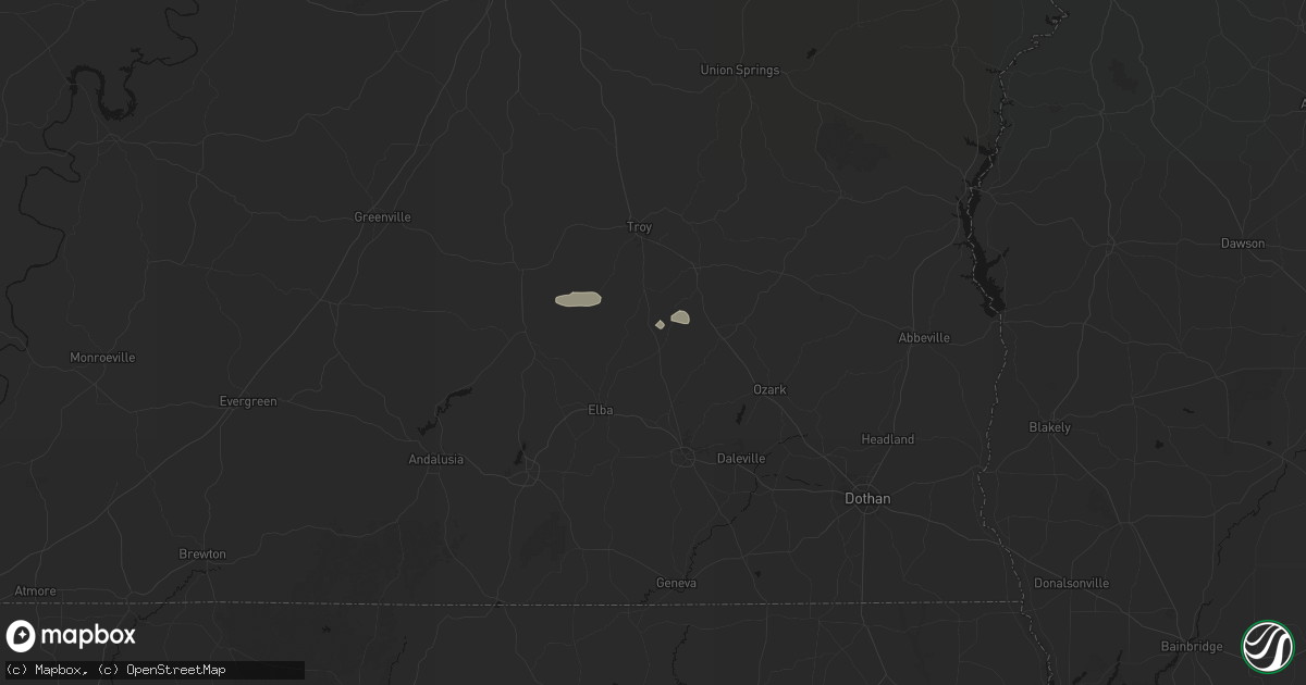 Hail map in Jack, AL on February 21, 2026