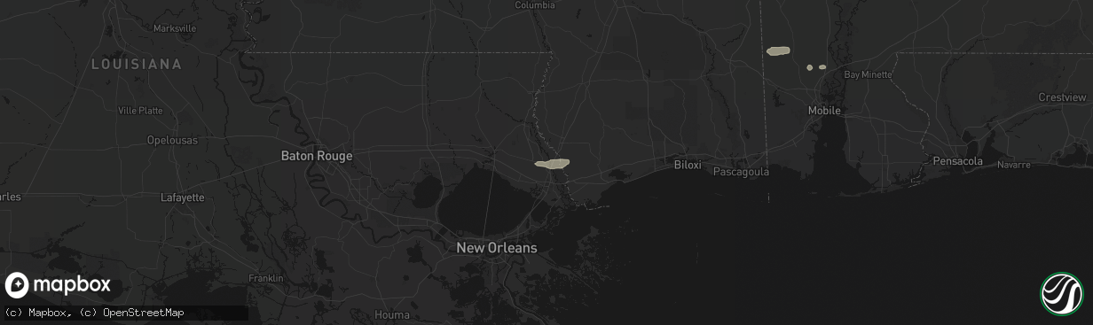 Hail map in Pearl River, LA on February 21, 2026