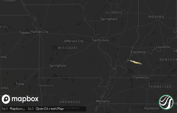 Hail map preview on 02-22-2012