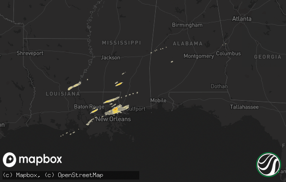 Hail map preview on 02-22-2013